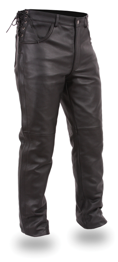 Men's Deep Pocket Leather Pants - BaddAssChaps.com